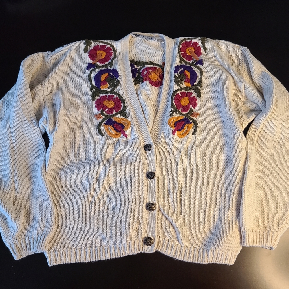 Vintage embroidered cardigan